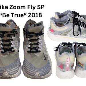Nike Zoom Fly SP Be True 2018 Pride Size 9.5 Men’s (UNISEX) White Multi Sneakers